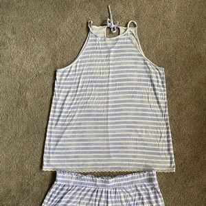 Kohl’s Sonoma Periwinkle Striped Tank & Short PJ Set